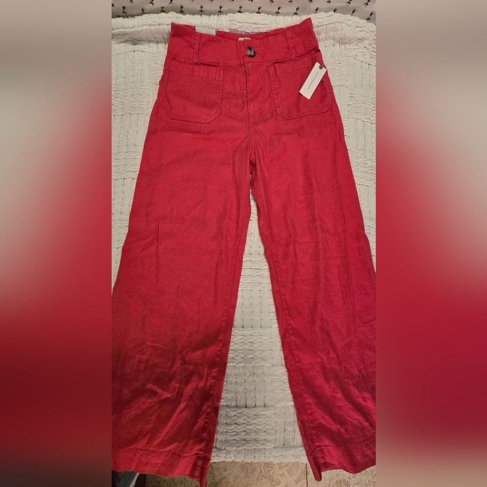 Anthropologie NWT Mauve High-Waisted Pants